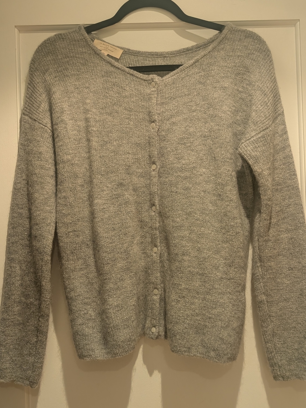 Sezane Gaspard Cardigan - Mottled Grey - Picture 5 of 8